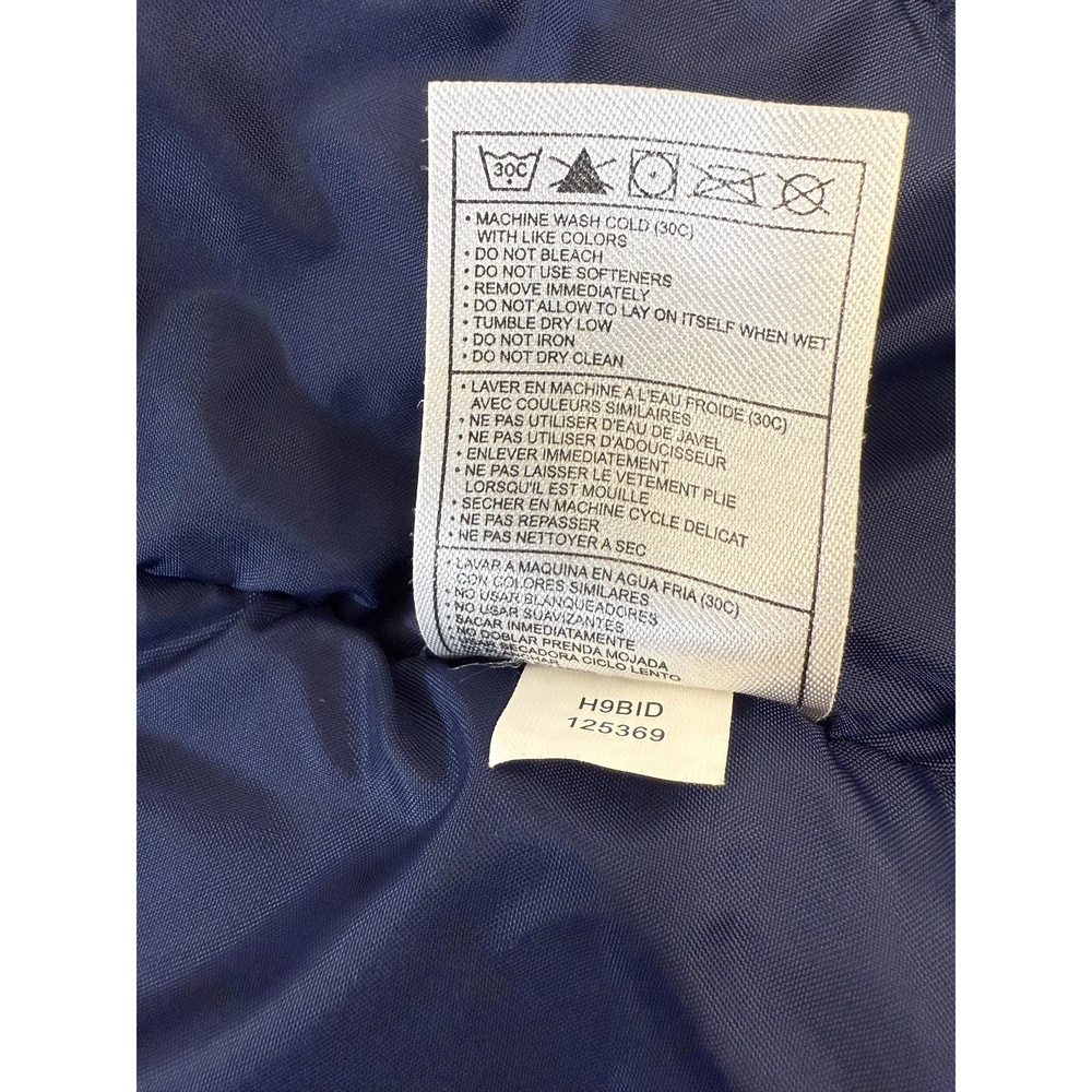 Nike Womens Blue Hooded Swoosh Textured High Collar Athletic Jacket Small - Picture 8 of 10
